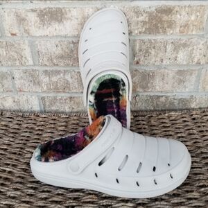 Rugged Shark Mens Gray SlipOn Fleece Lined Clogs (Mens 10) Boat Slippers Shoes